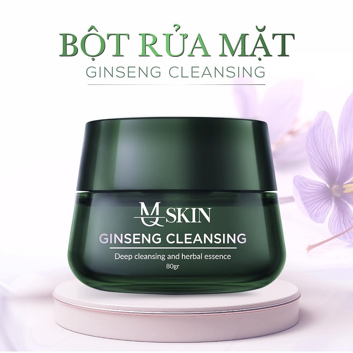 Bột rửa mặt nhân sâm mq skin 100gr - mẫu mới
