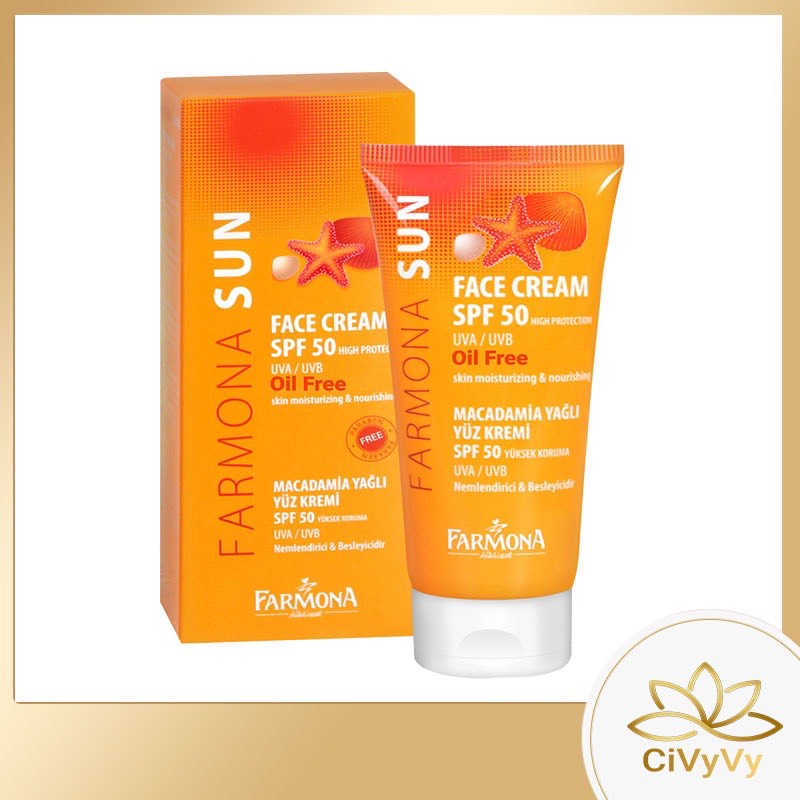 Kem Chống Nắng Farmona Cho Da Dầu Sun Face Cream Oil Free SPF50 150ml