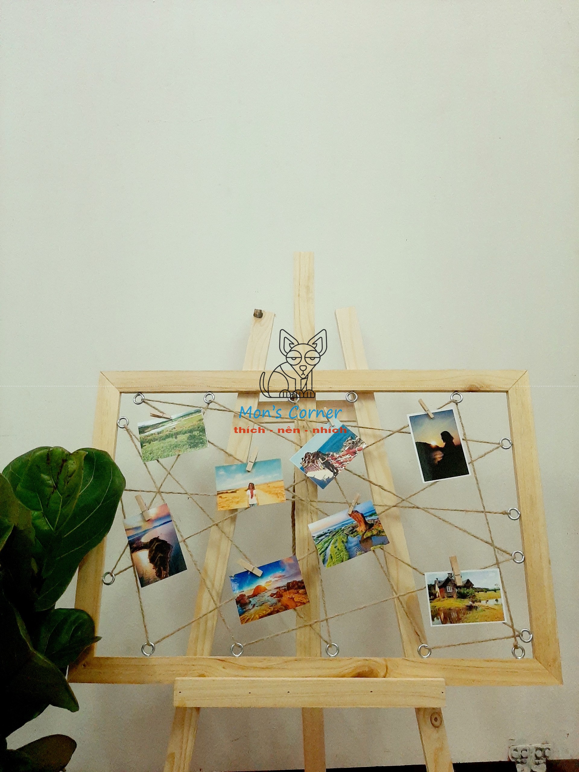 [HCM]Khung dây treo ảnh Vintage tặng kèm 10 kẹp gỗ