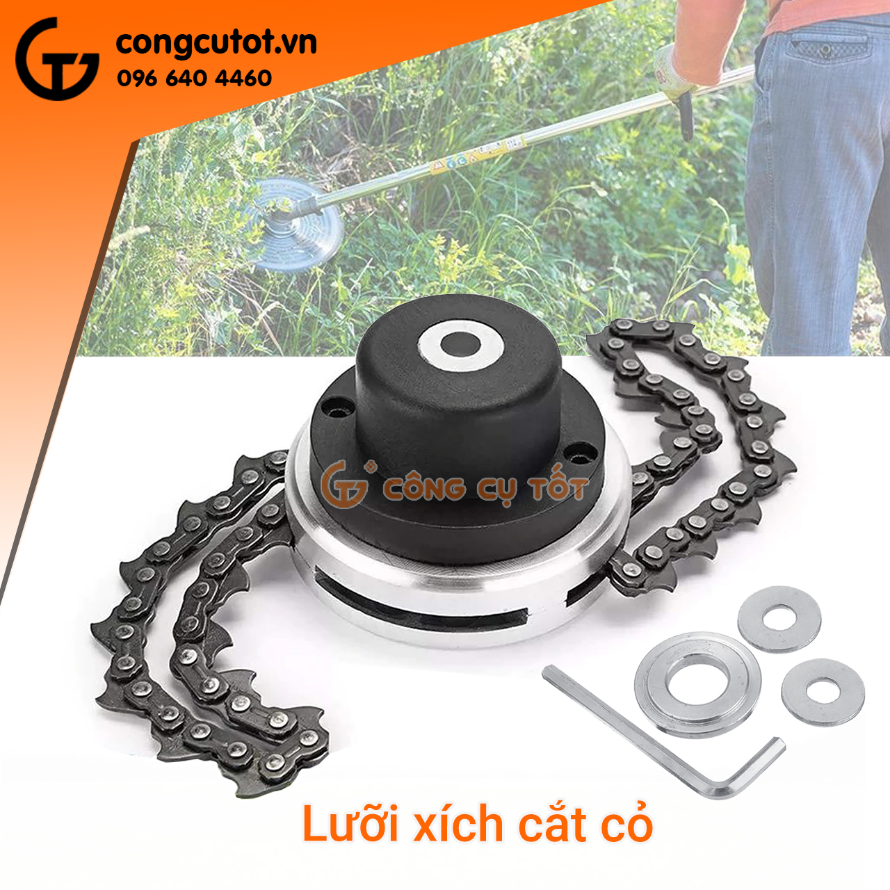 Lưỡi cắt cỏ xích, lưỡi cắt tận gốc