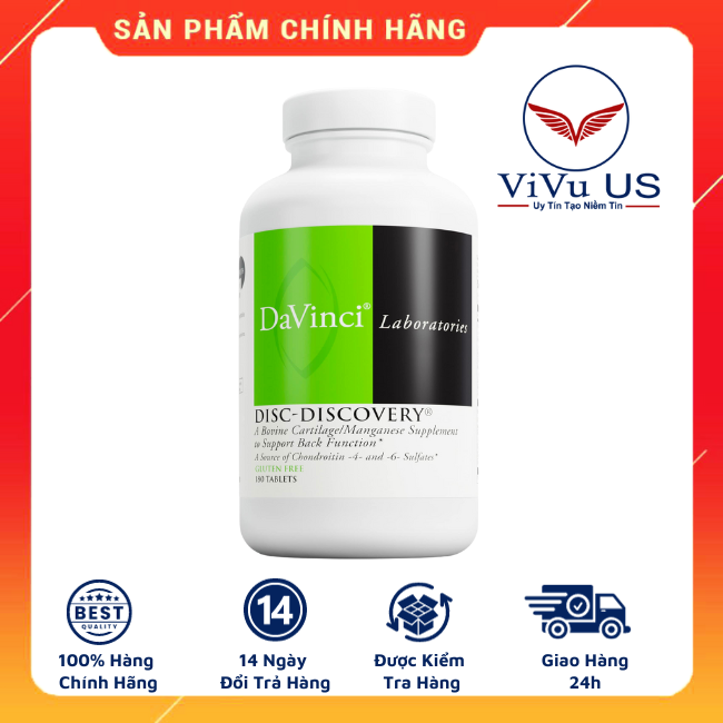 Viên Uống Hỗ Trợ Trị Đau Thoát Vị Đĩa Đệm Davinci Disc Discovery 180 Viên Của Mỹ