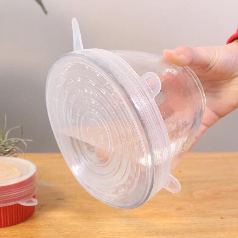 Bộ 6 miếng màng bọc thực phẩm silicon co giãn