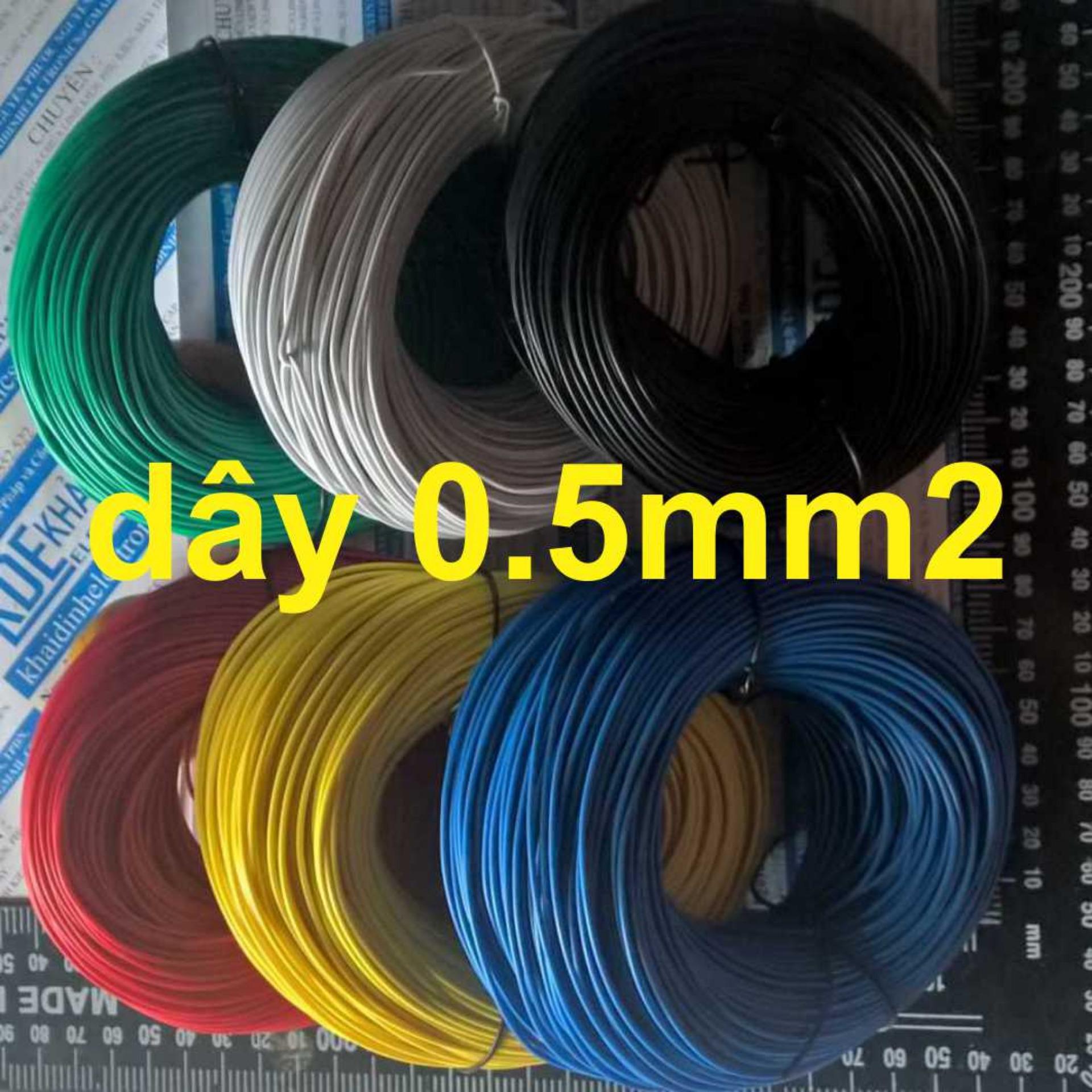 20 mét dây điện đơn RV (SỢI ĐỒNG NHỎ) 0,5mm đen kde1679