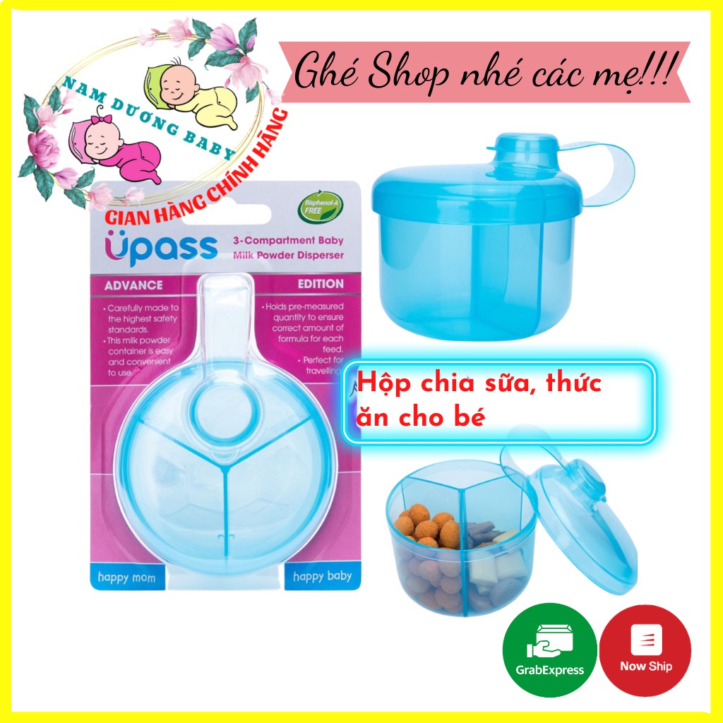 Hộp chia sữa / Thức ăn 3 ngăn Upass Thái Lan