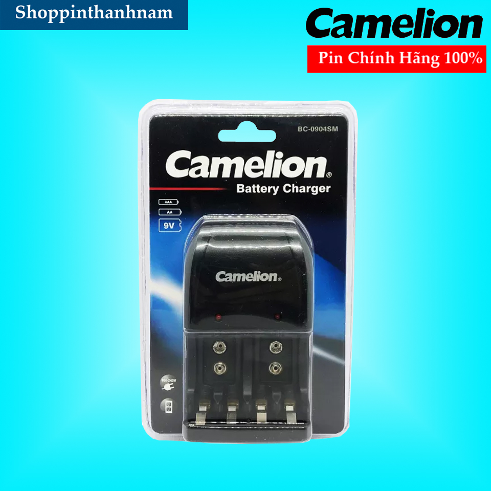 Bộ sạc đa năng camelion bc-0904 sạc được pin aa / pin aaa / pin 9v