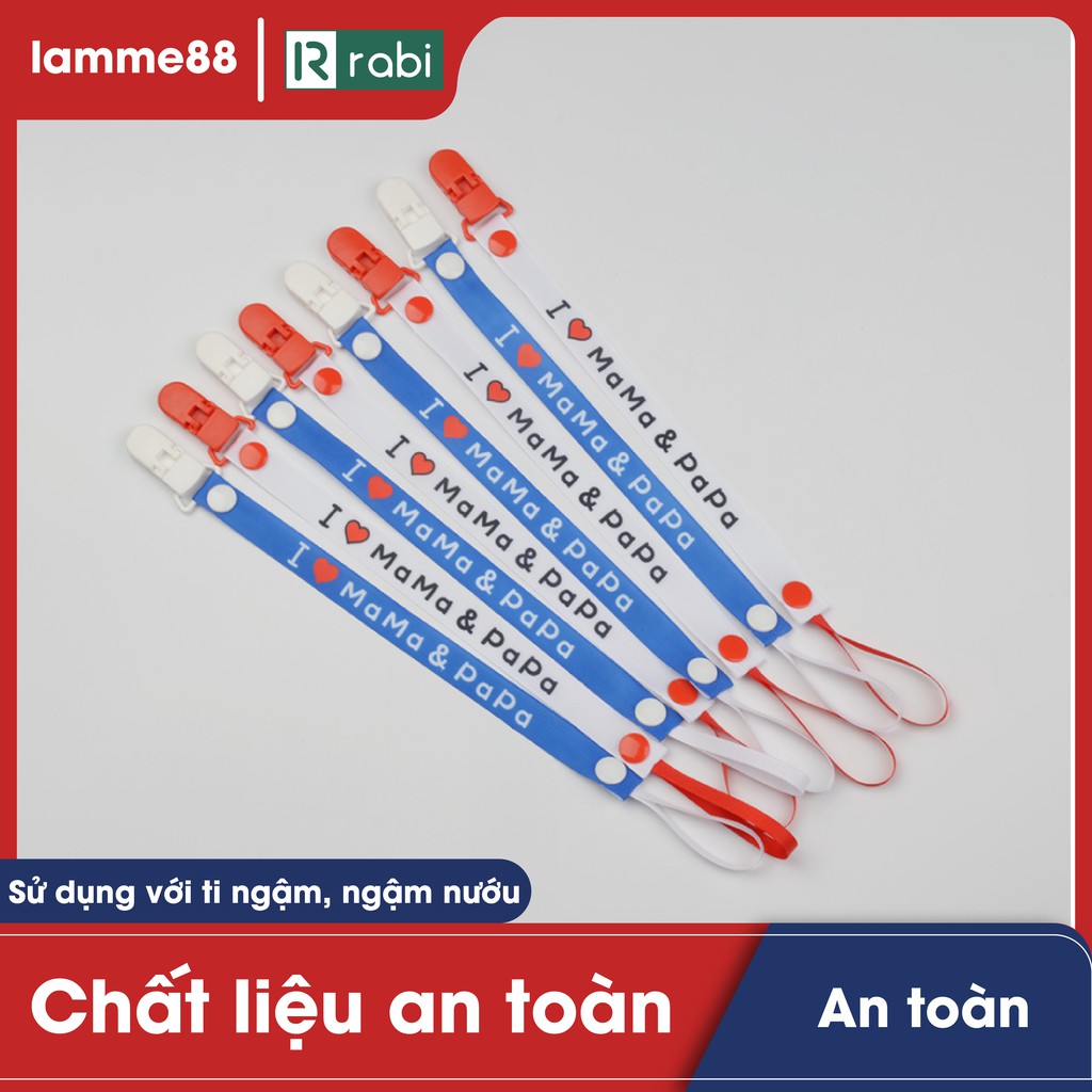 Dây đeo ti ngậm có kẹp tiện lợi cho bé có đầu kẹp