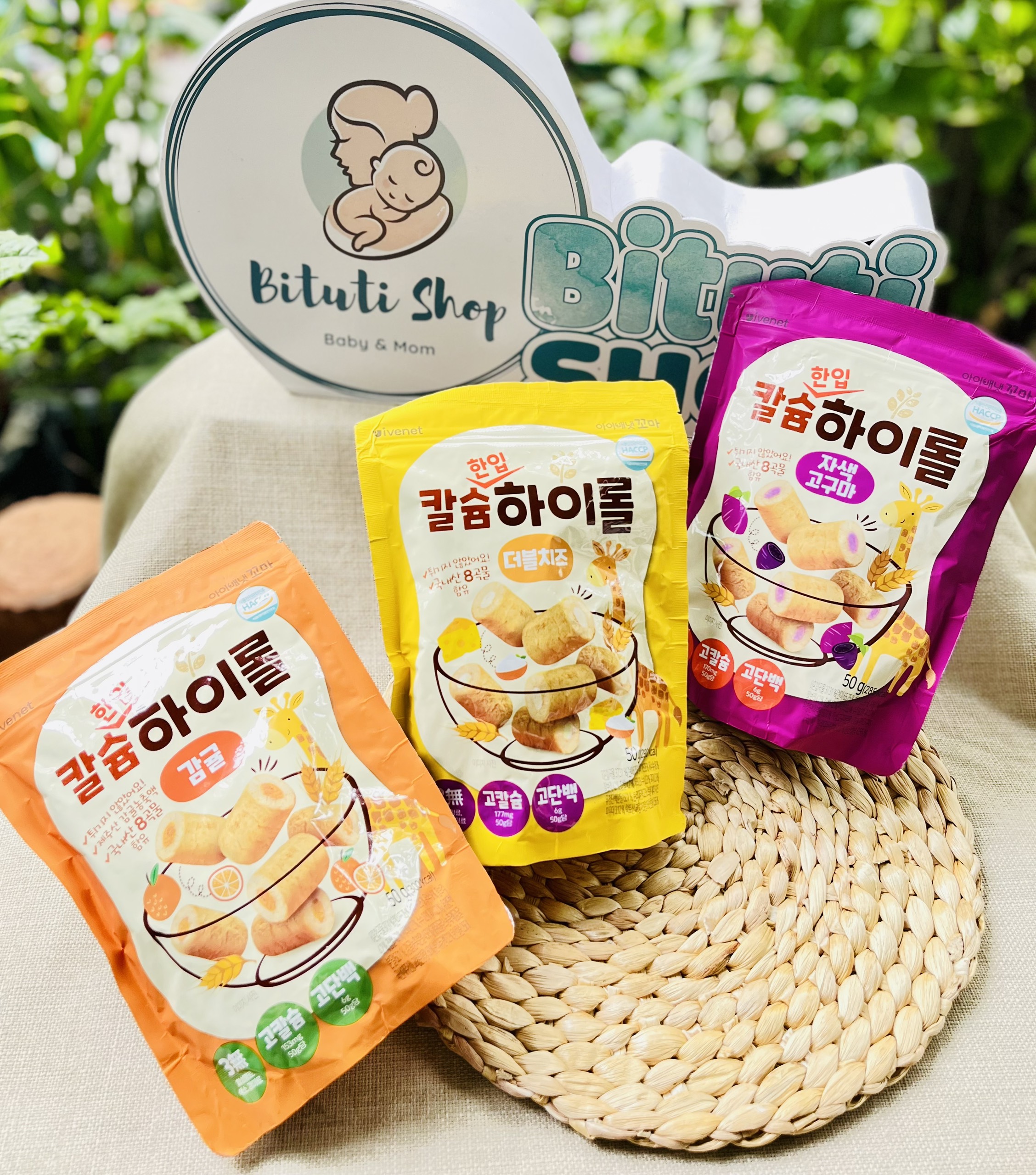 Bituti shop - bánh quế ngũ cốc cuộn canxi ivenet hàn quốc nhiều vị 50gr