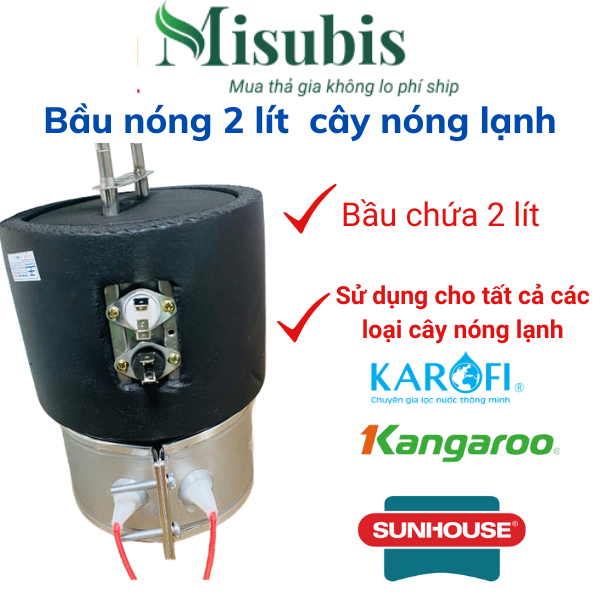 Bầu nước nóng cây nóng lạnh, bầu nóng 2 lít sử dụng cho mọi cây nóng lạnh