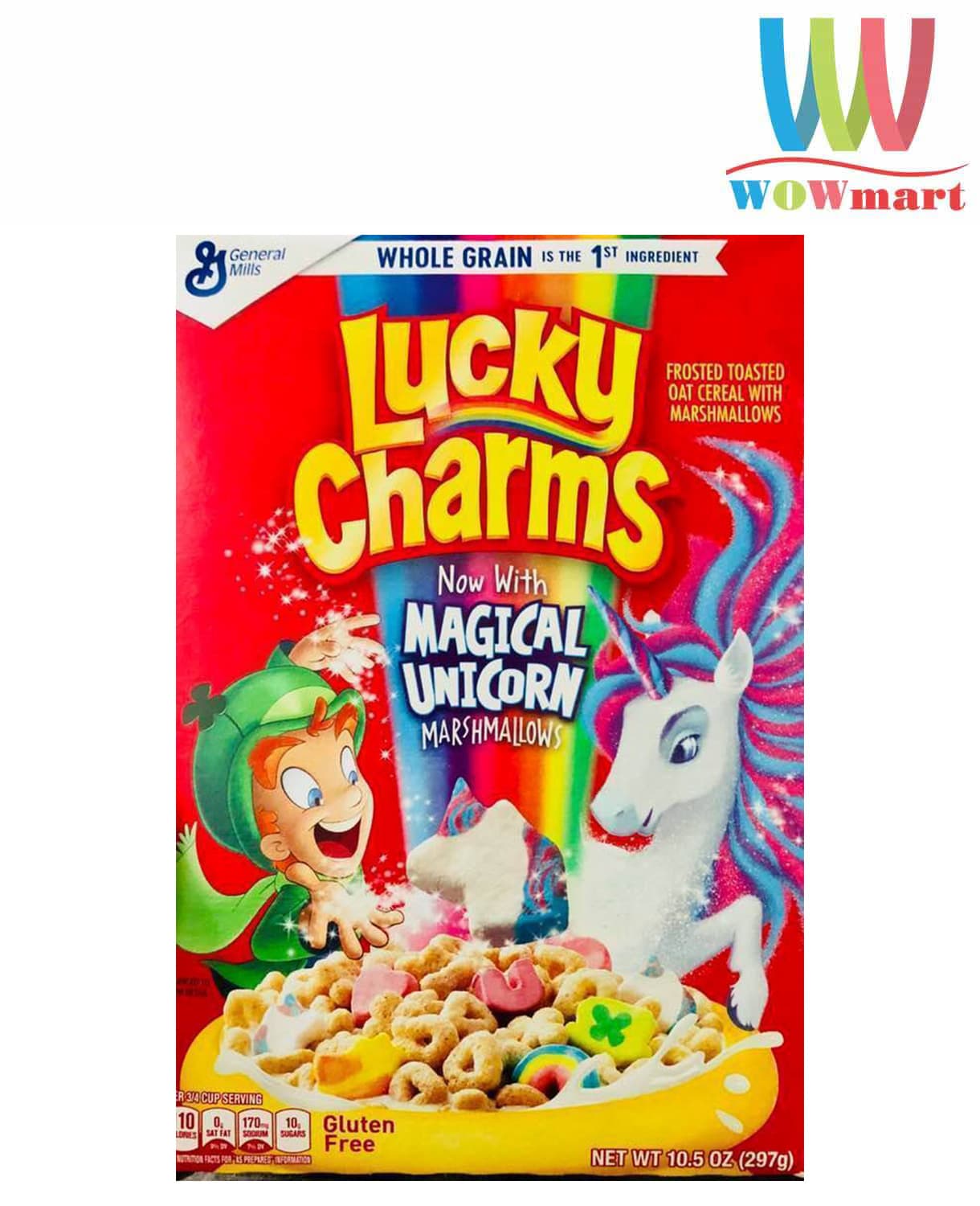 Ngũ cốc Lucky Charms Magical Unicorn Marshmallows 297 gram