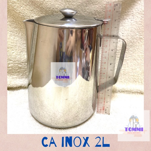 Ca đánh sữa inox 304 có nắp 350ml 600ml 1l 1l5 2l- dụng cụ pha chế