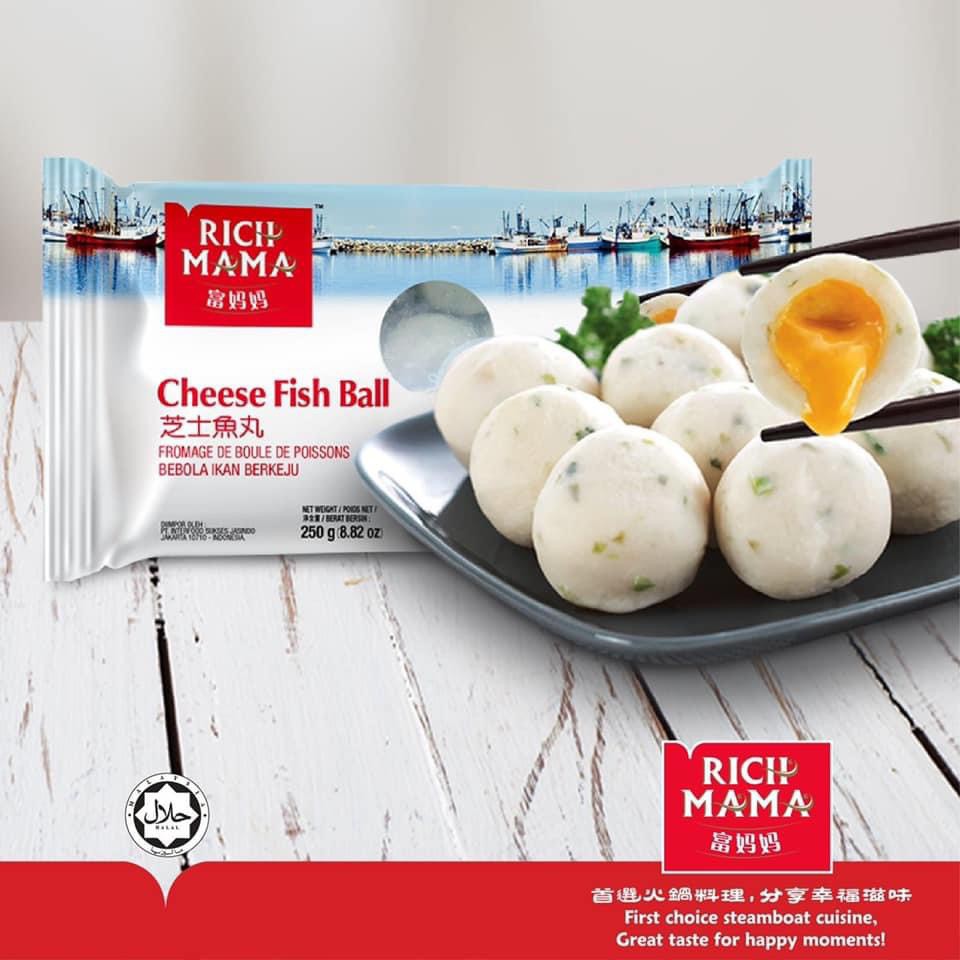 Cá viên nhân phô mai hiệu richmama 250gr