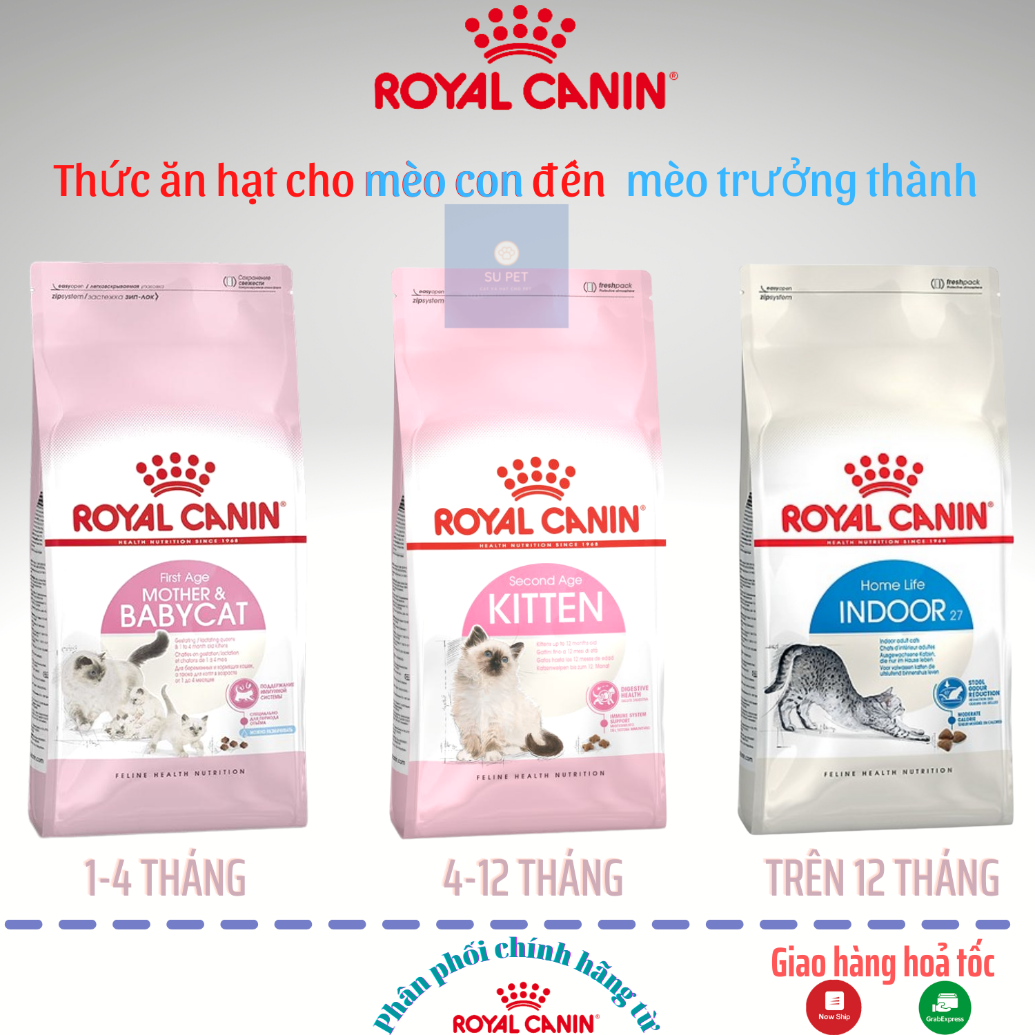 Thức ăn dạng hạt Royal Canin dành cho mèo mọi lứa tuổi