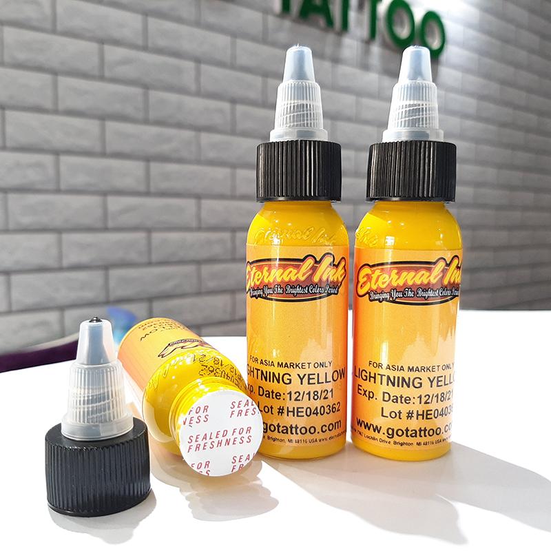 Mực xăm hình enternal ink lightning yellow 30ml