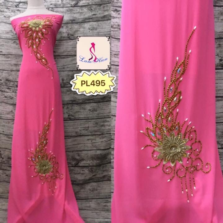 Vải áo dài tằm ý kết phale cao cấp LH500