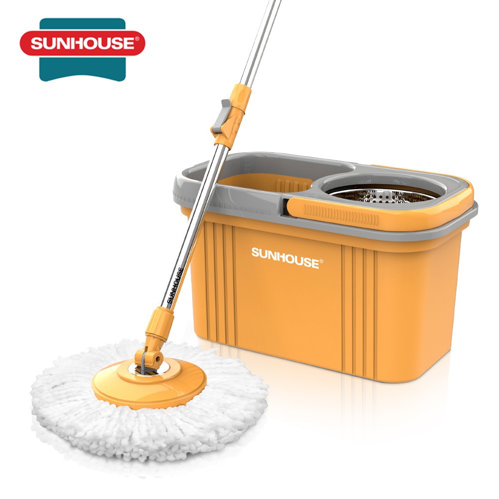 Cây lau nhà kèm thùng xoay 360 độ sunhouse ks-cl350po