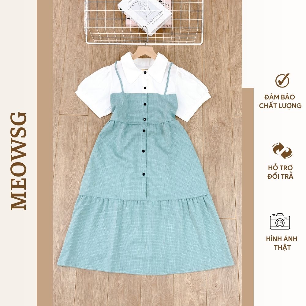 Đầm bầu công sở linen thiết kế freesize by meowsg - đbm0072