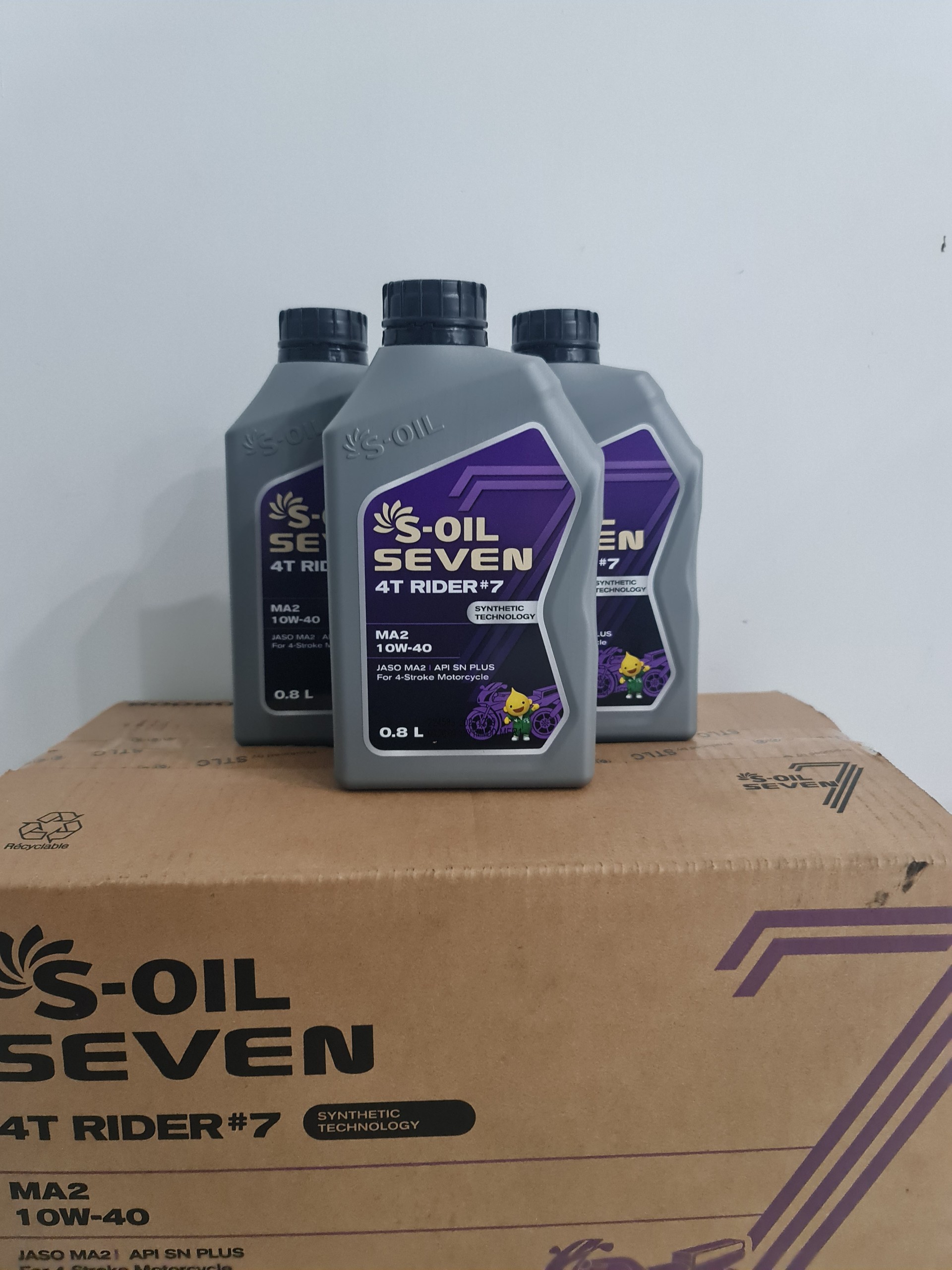 Nhớt xe số s-oil rider #7 10w40 - nhớt tổng hợp, nhập khẩu chính hãng hàn quốc