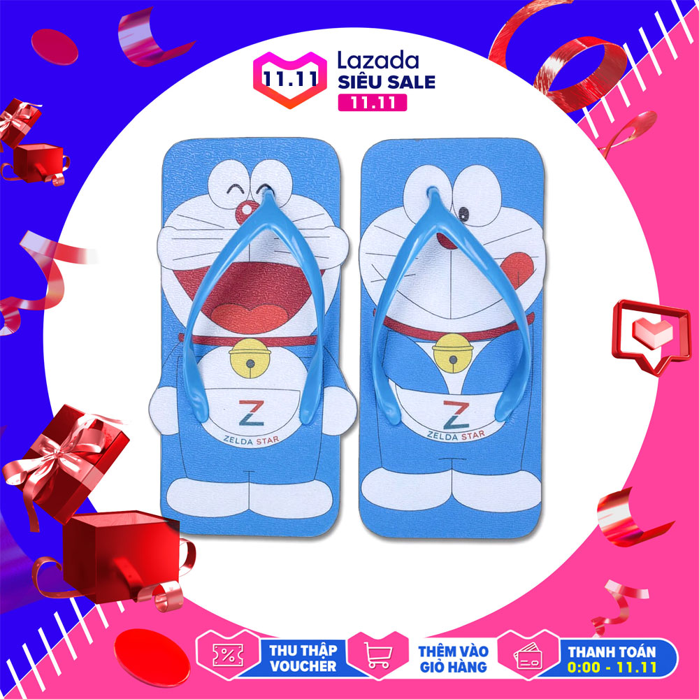 Dép Nữ Đẹp Hot Nhất 2022 Dép Đi Trong Nhà Dép Đi Biển Hình Mèo Doreamon ZELDA STAR mẫu 1 DX0431121