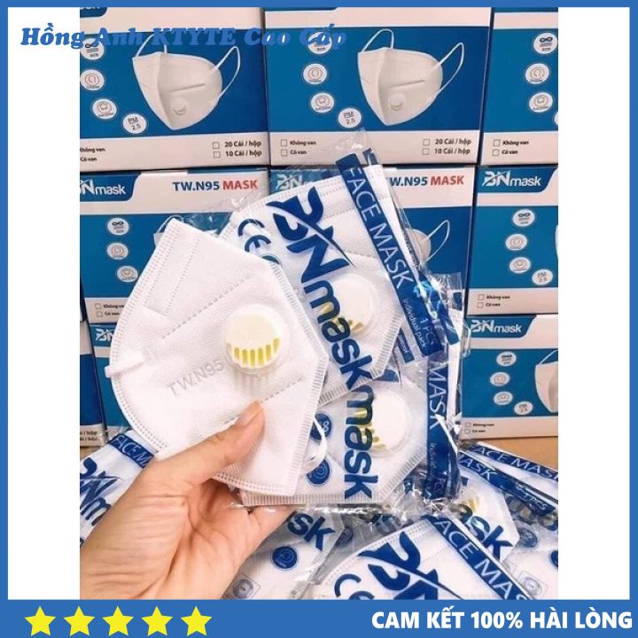 Khẩu trang HM95 có van thở chống bụi mịn và bệnh đường hô hấp - Khẩu trang N95-TWN95 có van thở chống bụi mịn và bệnh đường hô hấp 6k/1 chiếc