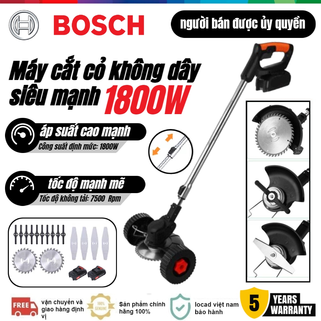 Bosch grass cutter điện máy cắt cỏ sạc không dây máy cắt cỏ 388v làm vườn dụng cụ làm cỏ cắt sạc