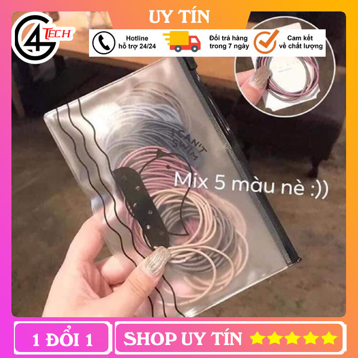 Set 100 dây chun buộc tóc tiện lợi giá rẻ