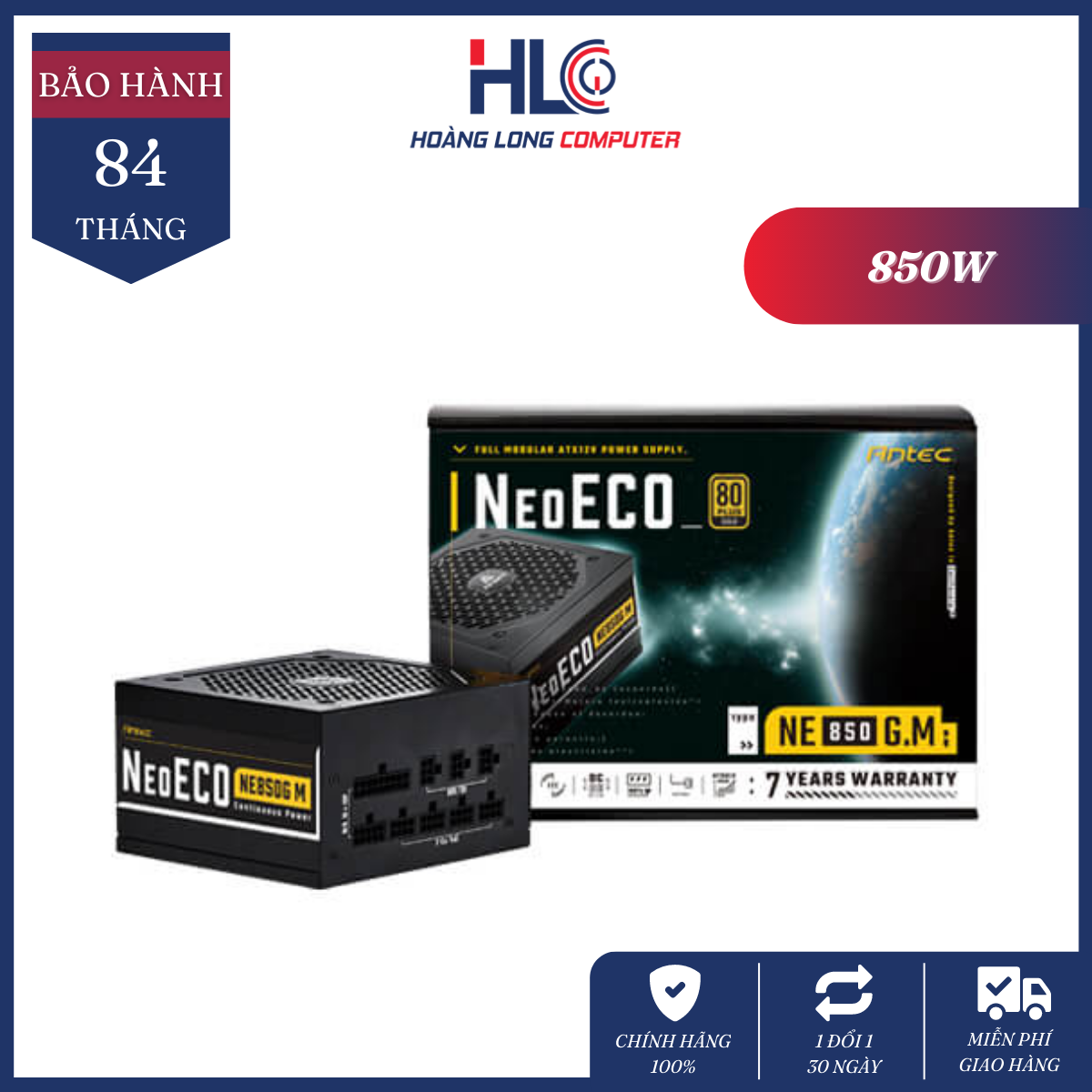 Nguồn máy tính antec neo eco ne850g m 80 plus gold – 850w modular - nguồn máy tính 850w, 750w , 550w csk cuprum 80 plus chính hãng bảo hành 5 năm - hoàng long computer