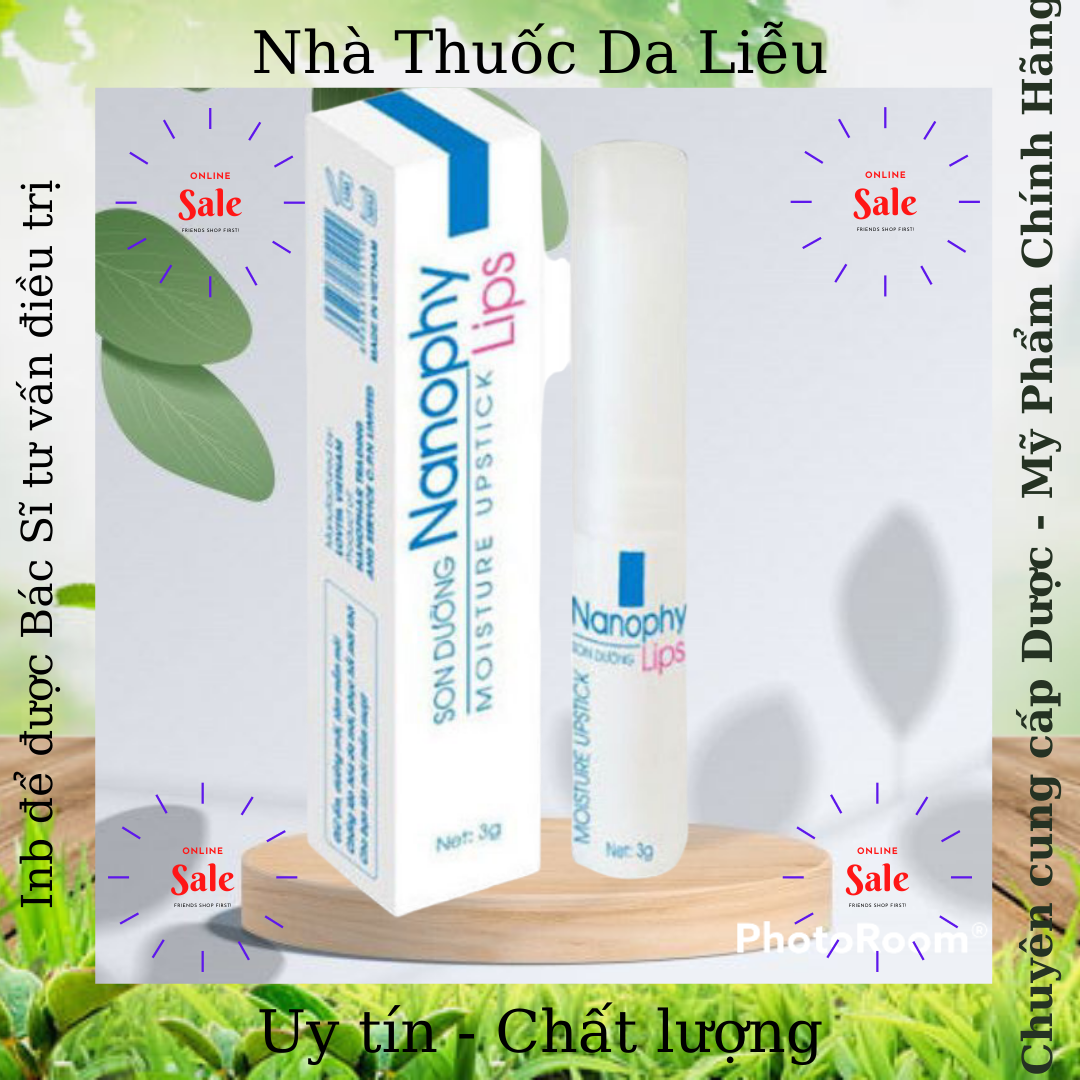 Son Dưỡng Môi Chính Hãng Không Màu- Son Dưỡng Nanophy Lips Chính Hãng