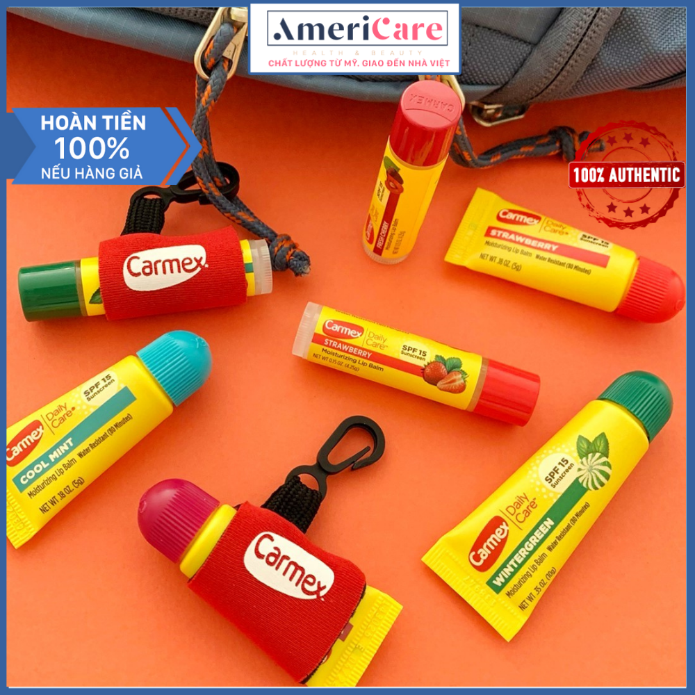 [Bill Mỹ] Son Dưỡng Môi Chống Nắng CARMEX LIP BALM - Đủ Mùi