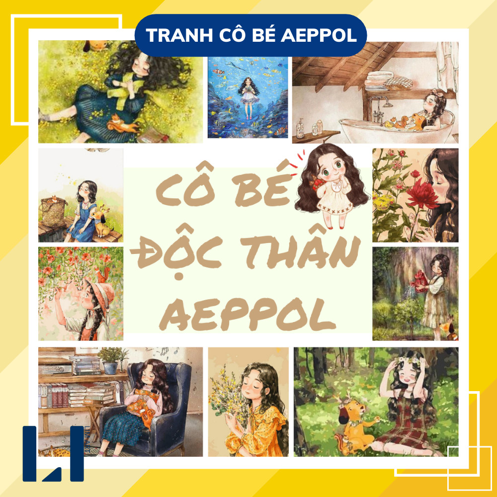 Tranh sơn dầu số hóa LIM Art – Tranh tô màu theo số Cô Bé Aeppol