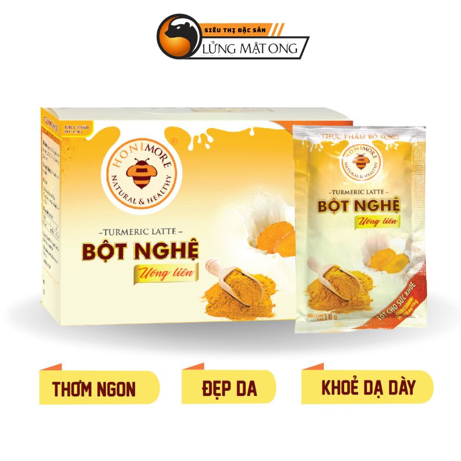 BỘT NGHỆ UỐNG LIỀN HONIMORE 288G - Giúp da sáng mịn, ăn ngon, tiêu hóa tốt - Date mới nhất - Tốt cho sức khoẻ