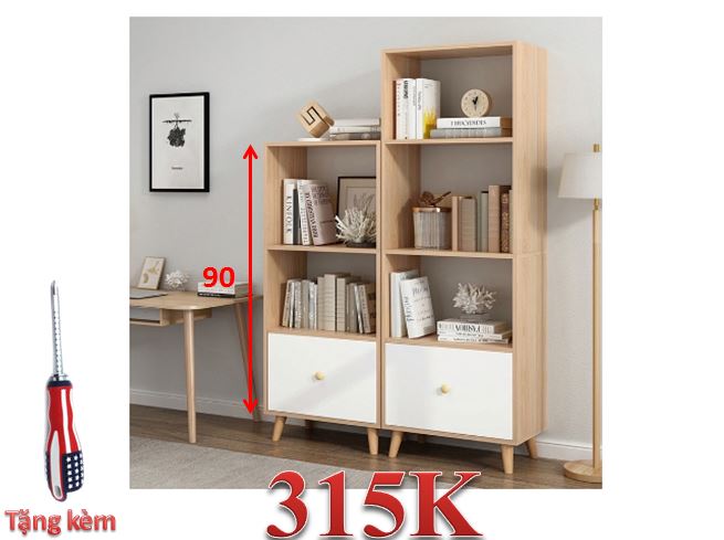 Tủ kệ phong cách bắc âu 3 tầng