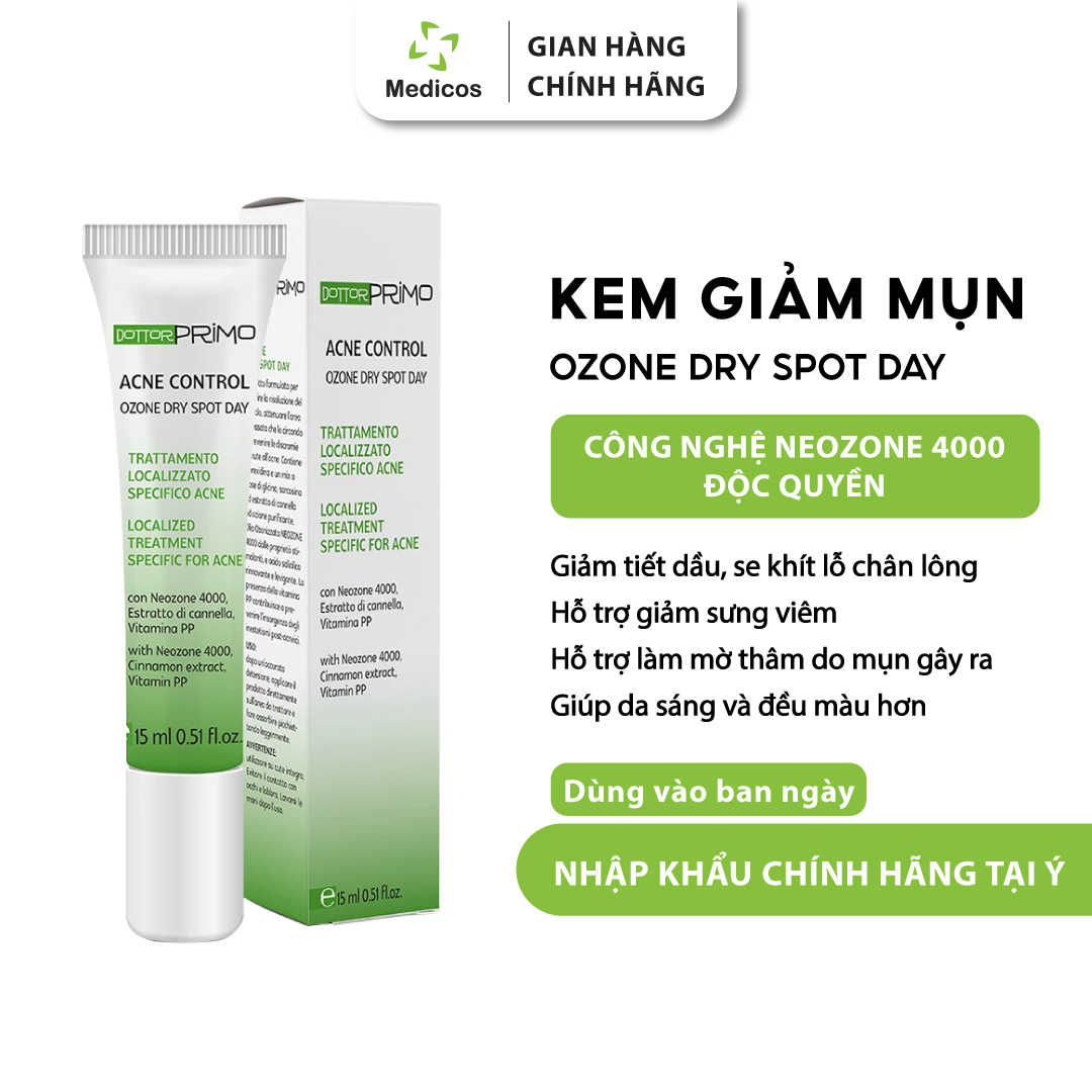 Kem Ngừa Mụn Ban Ngày DottorPrimo Acne Control Ozone Dry Spot Day