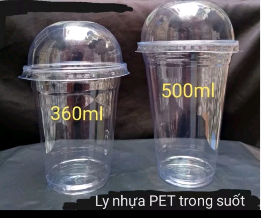 50 ly nhựa dùng 1 lần pet 360ml,500ml