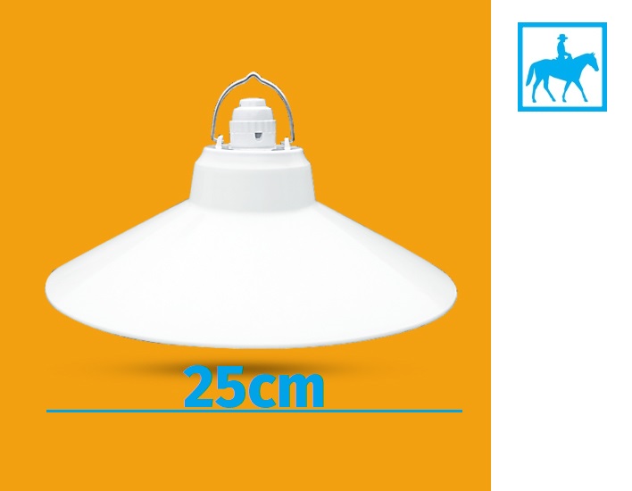 Bộ Chao đèn Chóa đèn nhựa trắng ngoài trời 25cm và đuôi E27 Kín nước