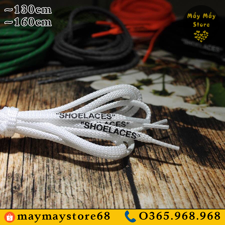 Dây Giày "SHOELACES" Màu Trắng ~1m3