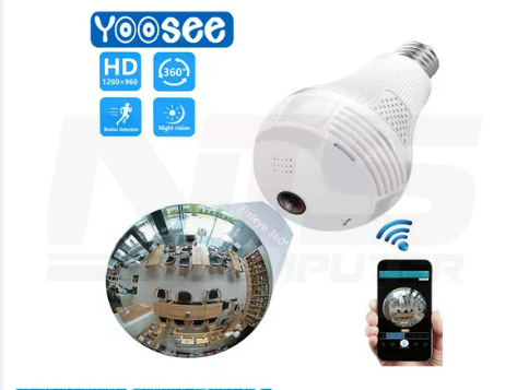Camera wifi chui bóng đèn/chui cắm điện kiểu dáng độc đáo - Camera wifi VR360 bóng đèn- phần mềm V380