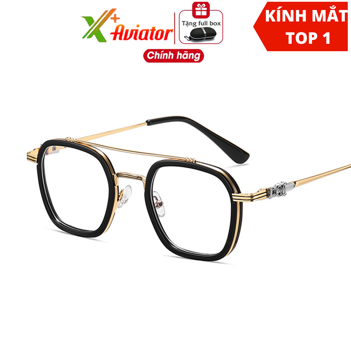 Kính Mắt Nam Nữ Cao Câp Chính Hãng AviatorAoron A6911 chống ánh sáng xanh máy tính, Chống tia UV giảm mỏi mắt phong cách thời trang hiện đại