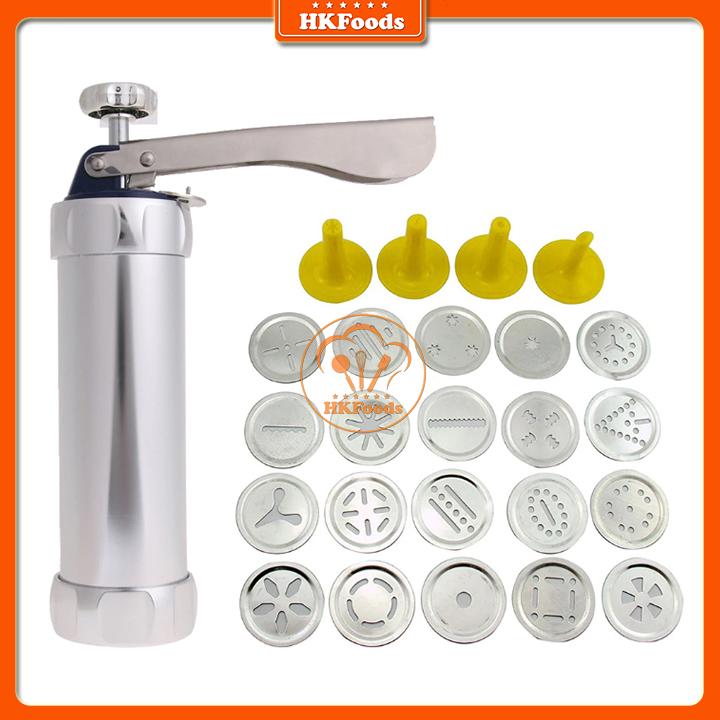 Khuôn nhấn cookies tạo hình bánh qui inox cao cấp 20 mặt
