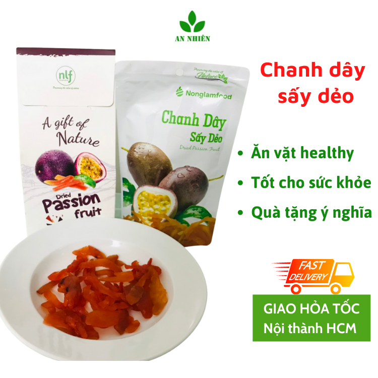Chanh dây sấy dẻo Nonglamfood giàu vitamin và khoáng chất, tốt cho sức khỏe.