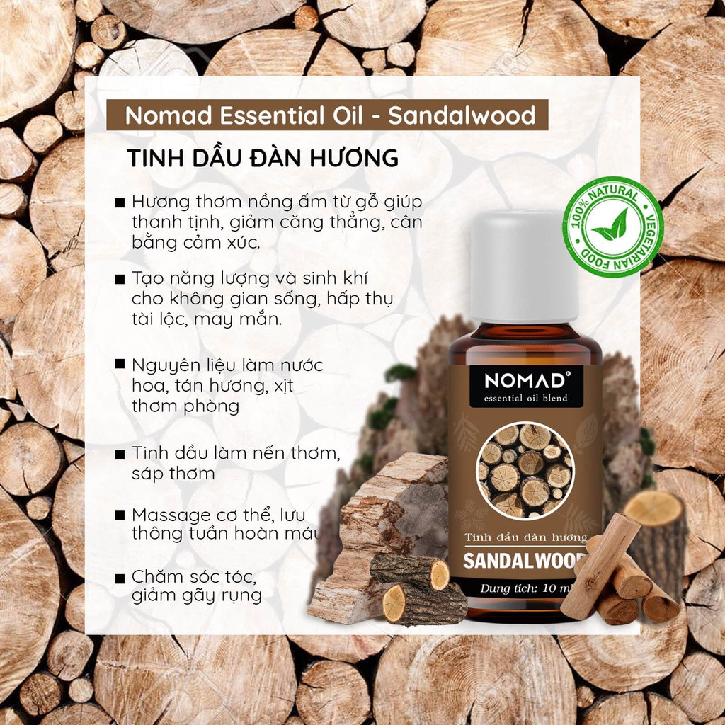 Tinh Dầu Đàn Hương Nomad Sandalwood Essential Oil