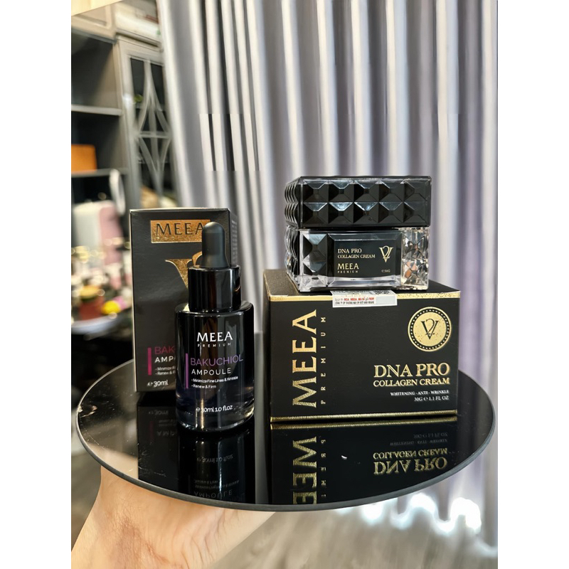 Combo tinh chất bakuchoil & kem face dna collagen ver 2 - meea
