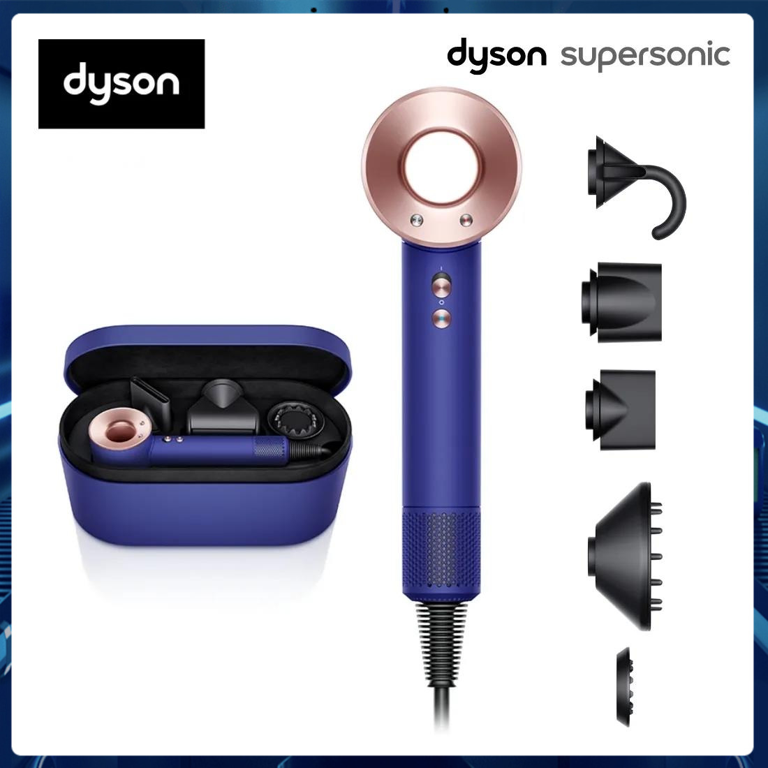 Dyson Supersonic Dyson HD08 Máy sấy tóc Xanh Hồng Rose - Mounkut