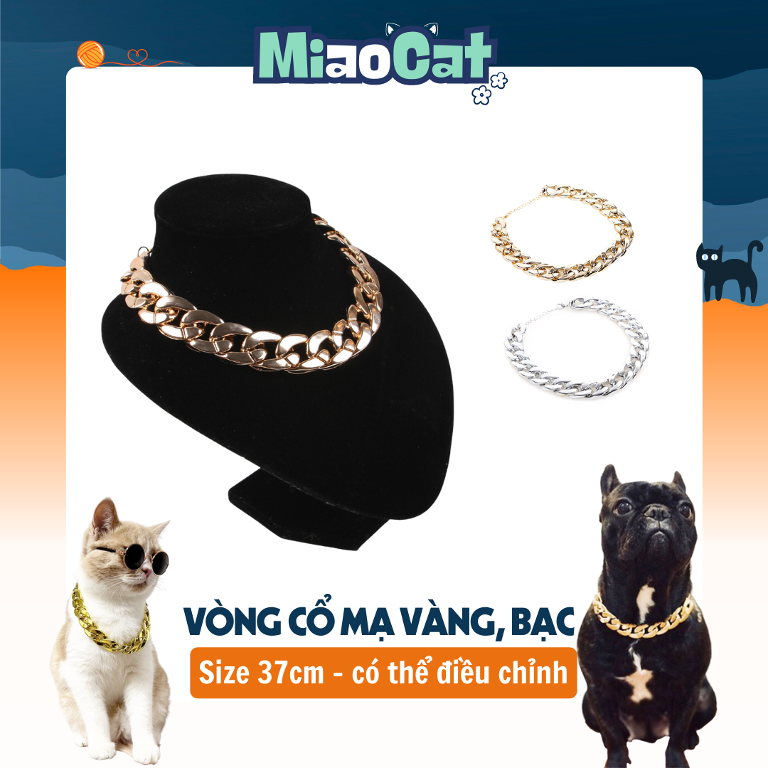 Vòng Cổ Dây Chuyền Cho Chó Mèo Phong Cách VCO007 MIAOCAT