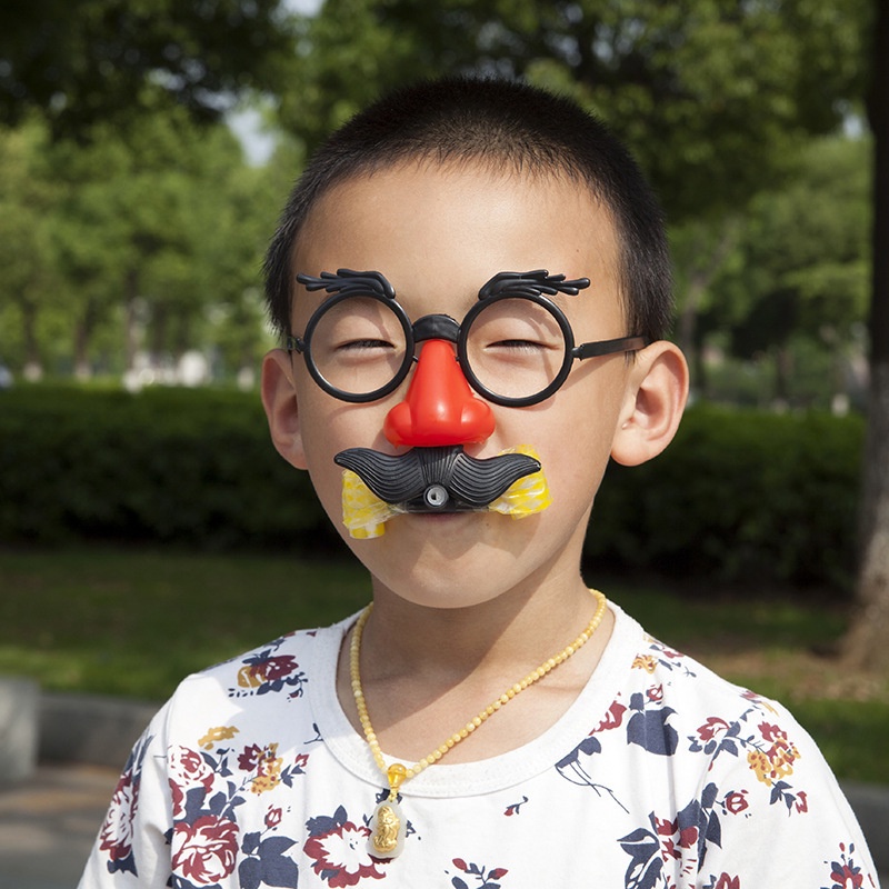 Mắt kính hình chú hề vui nhộn ngộ nghĩnh, Mắt kính chú hề có râu vui nhộn cho tiệc hóa trang