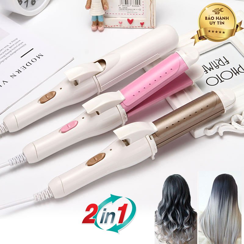 Máy duỗi tóc - Máy uốn tóc đa năng 2 in 1 kèm vỏ bảo vệ cao cấp thời trang 2 in 1