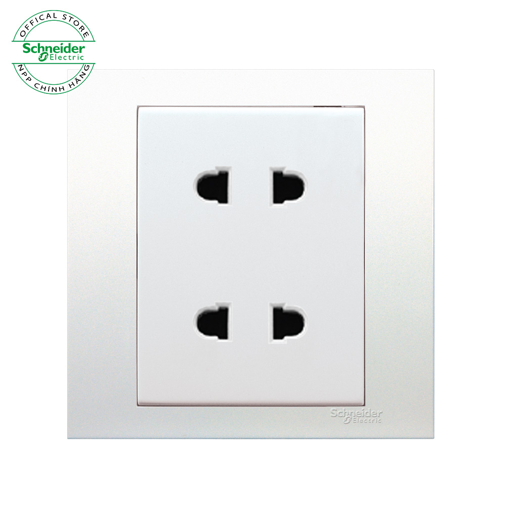 Bộ ổ cắm đôi 2 chấu 10A Vivace - Schneider Electric