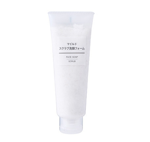 Sữa rửa mặt và kiêm tẩy tế bào chết muji face soap scrub - 120g - titian