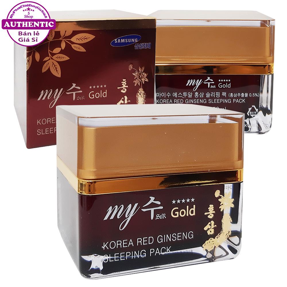 KEM DƯỠNG TRẮNG DA HỒNG SÂM BAN ĐÊM MY GOLD HÀN QUỐC