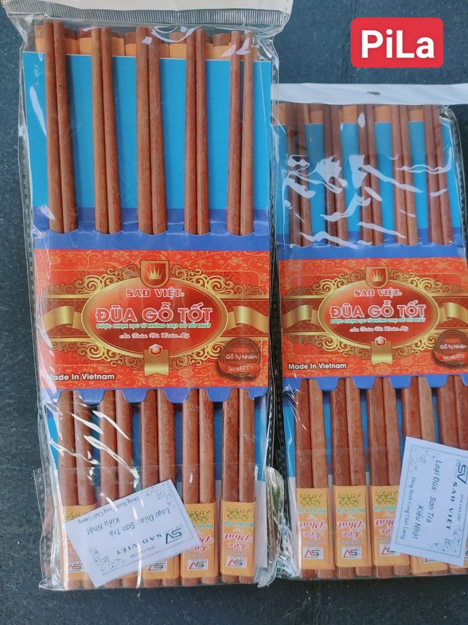 Combo 10 đôi đũa gổ tốt kiểu nhật màu nâu đầu gổ