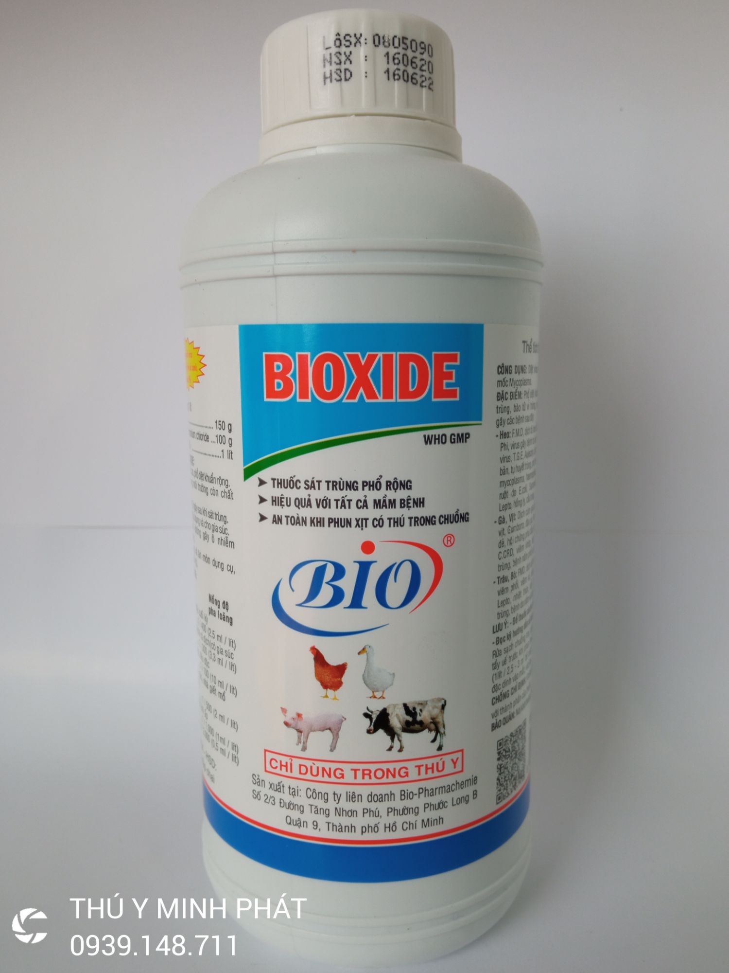 BIO XIDE chai 500ml THUỐC SÁT TRÙNG PHỔ RỘNG, HIỆU QUẢ VỚI TẤT CẢ CÁC MẦM BỆNH, AN TOÀN XỊT KHI CÓ THÚ TRONG CHUỒNG.
